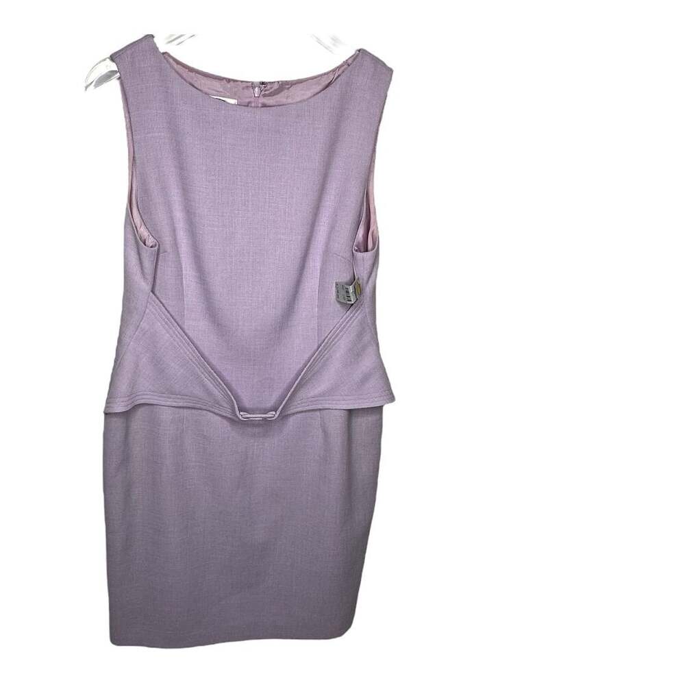 NWT Talbots Petites Vintage lavender Belt Buckle Sheath Dress Size 14P